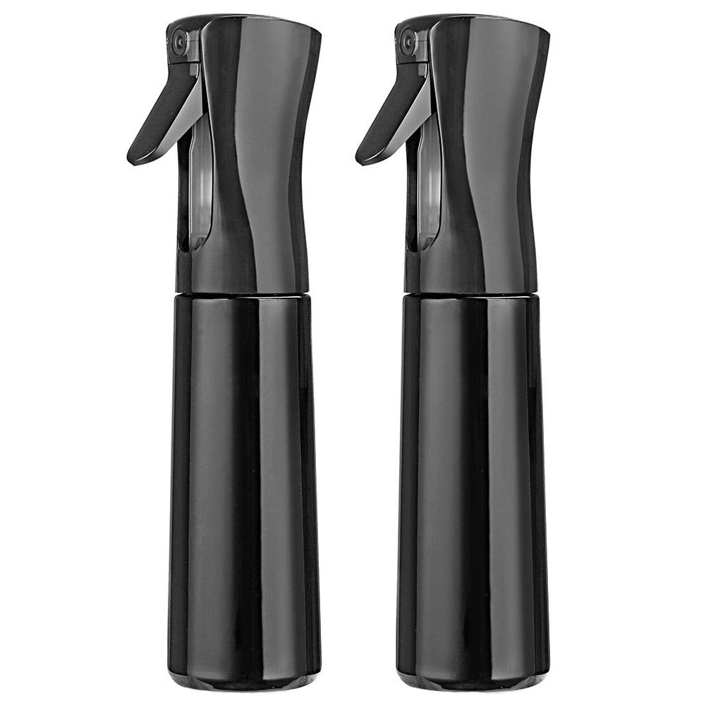 Sprayer Continuous 2Pack 300ml/10oz Hair Spray Bottle Fine Mist Water Spray Bottles Plant Mister (Black) : Beauty