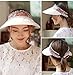 Roll Up Wide Brim Sun Visor UPF 50+ UV Protection Sun Hat with Neck Protector Beige