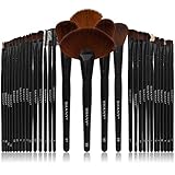 SHANY Professional Brush Set with Leather-Look Pouch, 32 Count Goat & Badger.