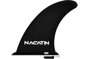 NACATIN Paddle Board Fin 9" Surfboard Fin,PVC Detachable Quick for Most SUPs, Surfboard, Stand-up Paddle Board, Longboard，Inf