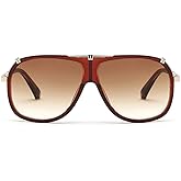 Freckles Mark 70s Italian Mob Boss Retro Square Sunglasses for Men Women Vintage Disco Sun Glasses