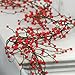 Factory Direct Craft® Indoor/Outdoor Artificial Holiday Red Holly Berry Garland for Christmas Decorations
