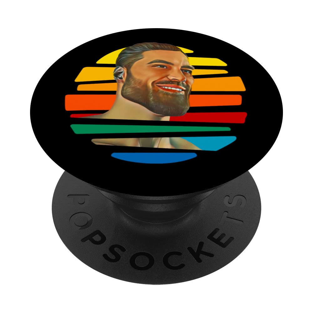 Funny Gigachad Meme Giga Chad Alpha Male Sigma Male Memes PopSockets Swappable PopGrip