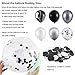 Hsei 60 Pieces Black Tie Dye Balloons Black White Silver Agate Latex Marble Balloons Colorful Balloons for Jungle Wedding Office Birthday Party Supplies