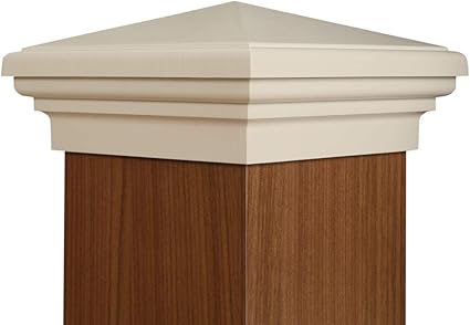 Amazon Com 6x6 Post Cap 5 5 White New England Pyramid Style Square Top For Outdoor Fences Mailboxes Decks Outdoor Decorative Fences Garden Outdoor