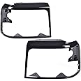 G-PLUS Grille Headlight Door Bezel Chrome Set Compatible with 1992-1996 Bronco/1992-1997 Ford F150 F250 F350Trim Door Passenger & Driver Side 2pcs Gloss Black