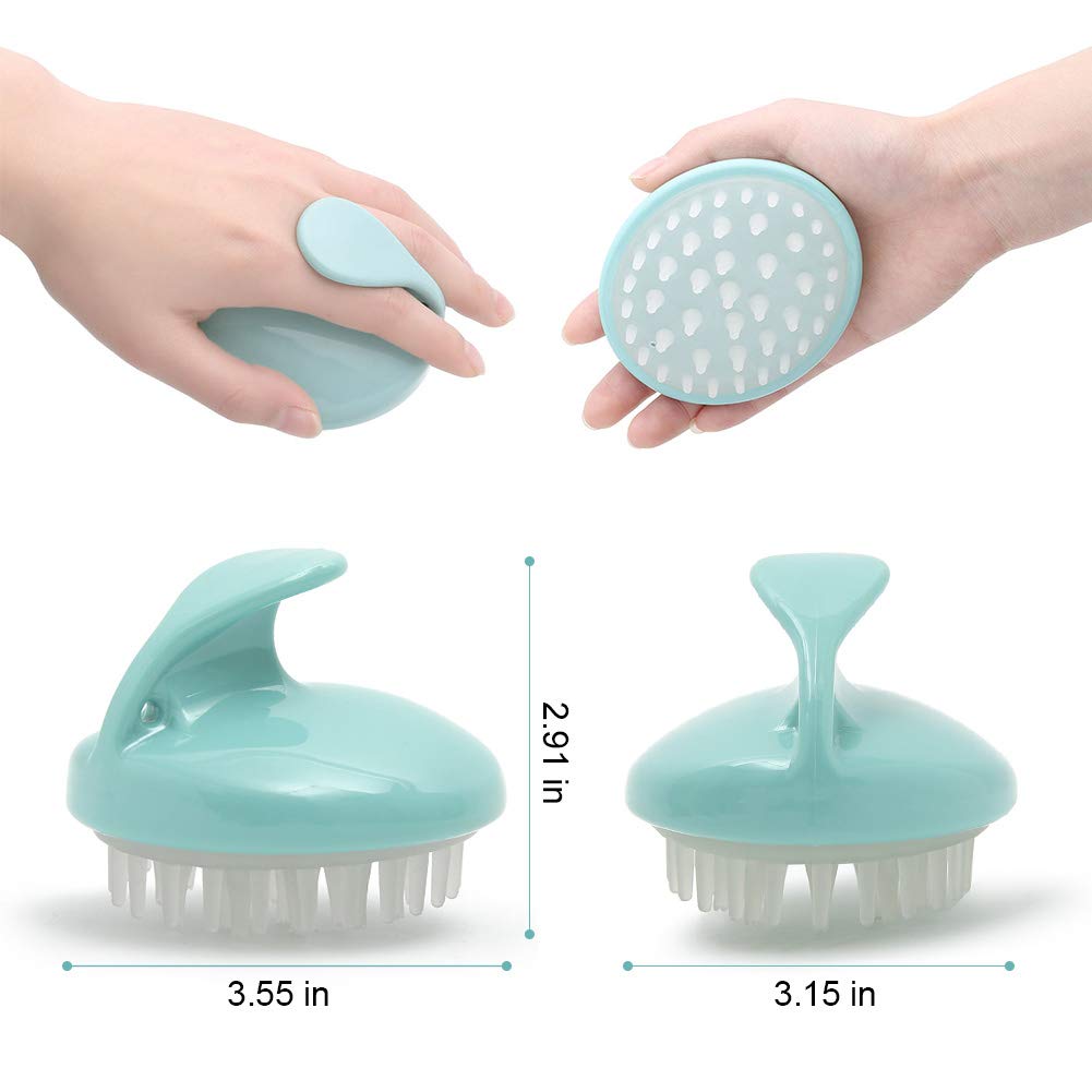 SENWOW Shampoo Brush Soft Silicone Hair Scalp Shower Massage Brush Comb for Men Women Kids