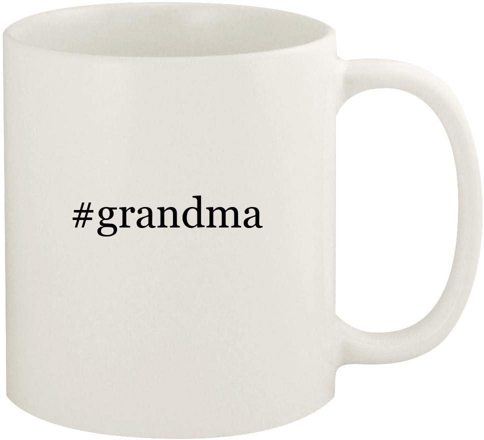 #grandma - 11oz Hashtag Ceramic White Coffee Mug Cup, White