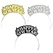 Happy New Year Glitter Assorted Tiaras (12 Pack)