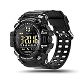 OADTEC Sport Smart Watches for Men,Bluetooth 4.0 Fitness Tracker Watch 5ATM IP67 Waterproof Support Call SMS Notification Pedometer Remote Camera for IOS Android (Black)