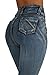 Style N201– Colombian Design, High Waist, Butt Lift, Levanta Cola, Skinny Jeans in Washed Blue Size 5
