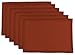 DII 100% Cotton, Ribbed 13x 19 Everyday Basic Placemat Set of 6, Spice