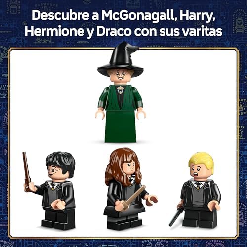 Harry Potter Castelo de Hogwarts: Cerimónia do Chapéu Seletor - Brinquedo com Patrono, Minifiguras de Hermione e Draco Malfoy com Varinhas - Presente para Raparigas e Rapazes 7+ Anos - 76460