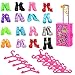 Barwa Gift Sets 10 Clothes Hangers + 10 Shoes + 1 Suit Case for Barbie doll