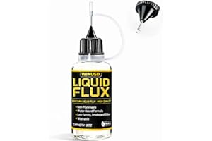 WINUSD 2oz Liquid Solder Flux Dropper, Water-Based Soldering Flux, Electrical Solder, No Clean Liquid Flux for Stained Glass 