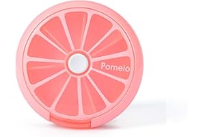 INVODA Pill Cases Pill Box Weekly 3 Times 7 Compartments Large Medicine Pill Organizer (Pomelo 1PCS)