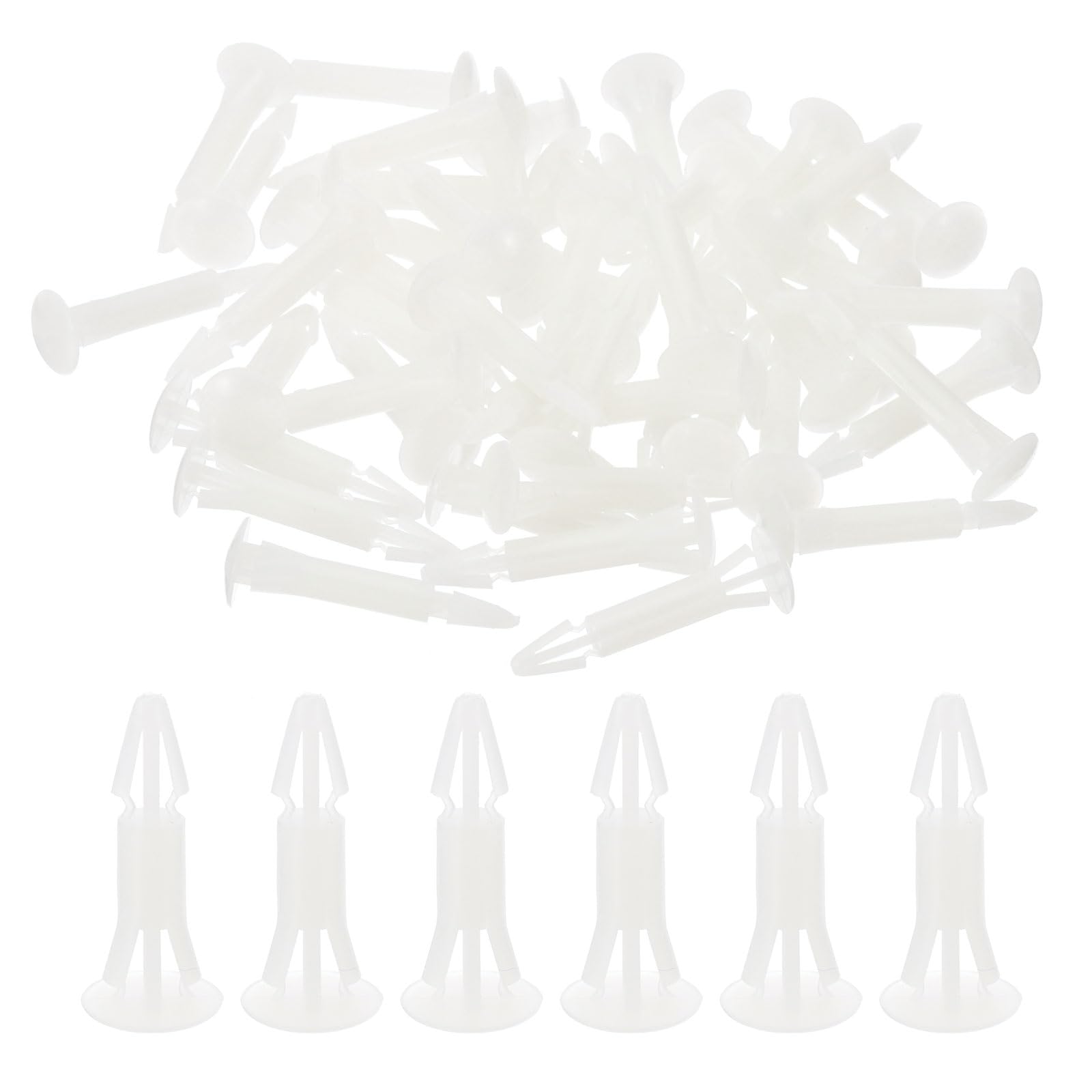 PATIKIL PCB Support Spacer, 50Pack 19mm/0.75" Supporting Height PCB Standoff Isolation Board Stand Column Round Head Plastic Support for PCB PC Board, White