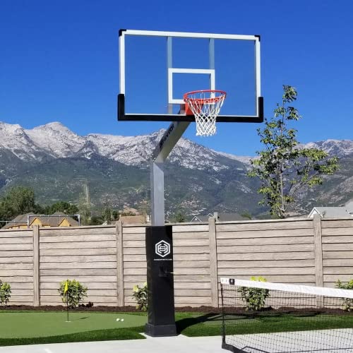 Dominator Outdoor Inground Basketball Hoop, Premium RustProof Adjustable Goal, Aluminum Build