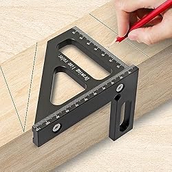 KETIPED Metric 3D Multi-Angle Measuring Ruler,45/90