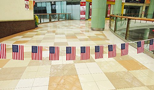 image for Sea View Treasures 100' Bulk Deluxe American Flag Pennant Banner - 100
