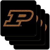 Purdue Boilermakers Logo Low Profile Novelty Cork Coaster Set