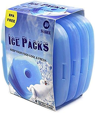 Reusable Ice Packs for Lunch Boxes, Multi-Color Size Options
