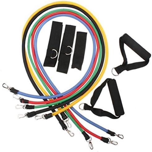 DeliaWinterfel 11 Pieces of Resistance Bands set For Fitness Exercise,Workout, Yoga, Abs or Pilates