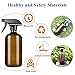 Glass Spray Bottle, Amber Glass Spray Bottles Set Roller Bottles for Essential Oils, Cleaning Products or Aromatherapy (16OZ x2, 8OZ x1, 4OZ x1, 2OZ x2 Dropper Bottle, 10ML x4 roller bottles)