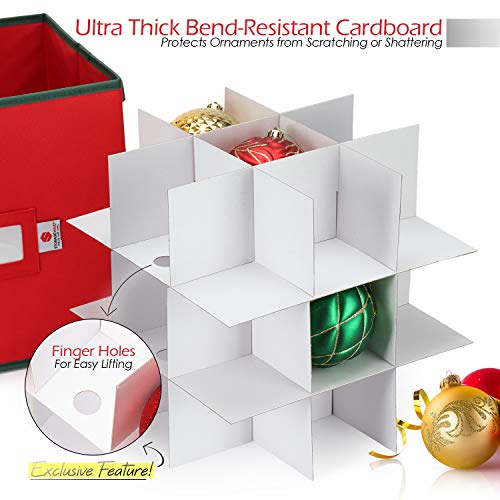 StorageMaid Holiday Storage Set - Large Ornament Storage, Ornament Storage Box, 30" Wreath Container and Christmas Tree Storage Bag for 7.5' Tree - Set of 4