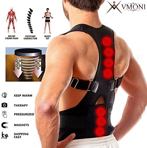 VMONI Real Doctor Posture Corrector Shoulder Back Bone Braces Support Belt for Men and Women (XL)