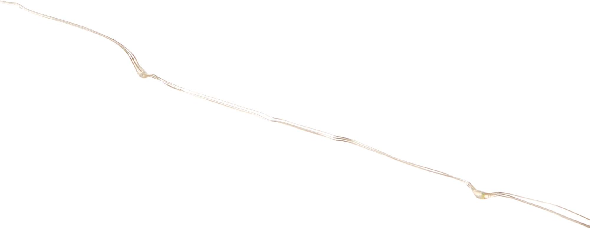 Product Works Tiny Lites Battery Operated Silver Wire LED Light String, Cool White, 4-Feet