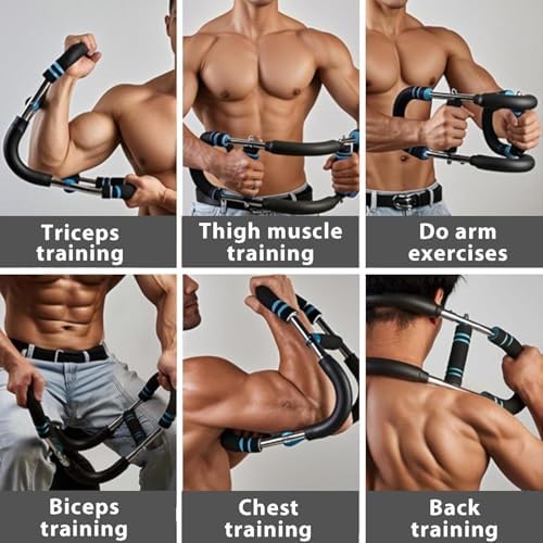 Shaker Twister - Entrenador de brazo ajustable, 60 – 100 libras, ejercitador de brazos y músculos de mano, forma de U, expansor de pecho ajustable, forma el cuerpo perfecto para hombres