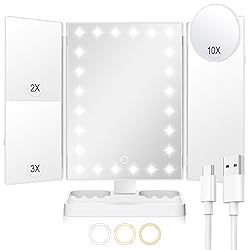 HUONUL Rechargeable Makeup Mirror with 3 Color