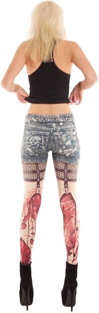 Faux Real Women's Zombie Leggings: Clothing