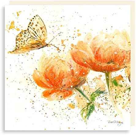 Beautiful Bree Merryn Apricot Dream Design Mini Card, Multicolor, 7cm x 7cm