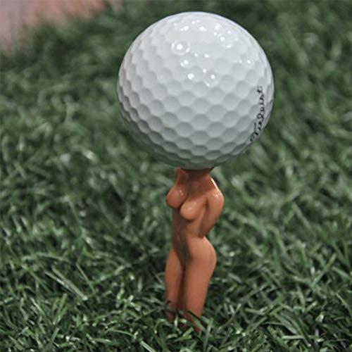 HAIYUE Golf Tees Girl Nude Woman Sexy Lady 3 Inch Plastic Golf Tees Bulk Fun Holder Divot Tools Home Golf Training Pack of 10