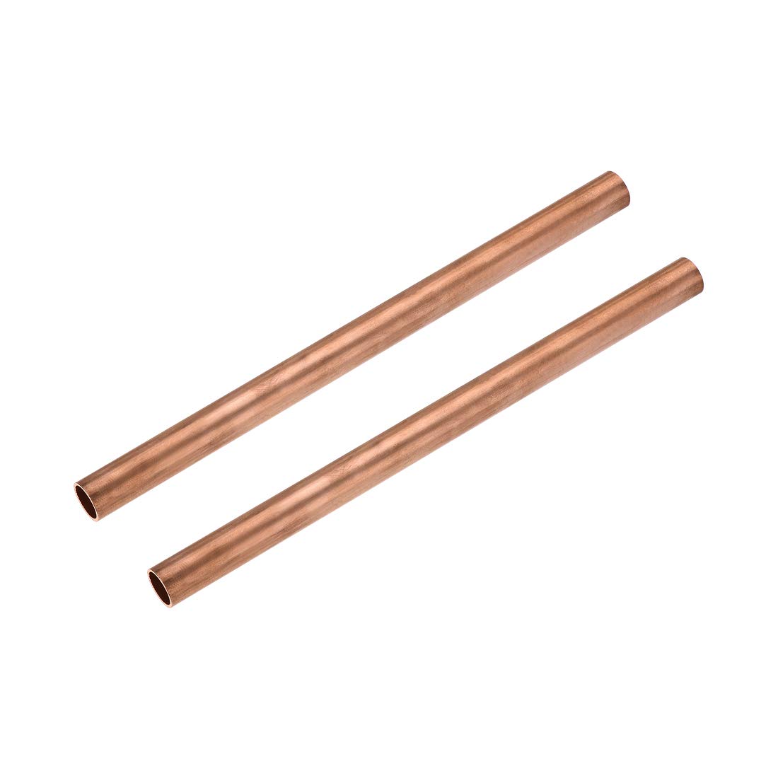 uxcell Copper Round Tube, 13mm OD 1mm Wall Thickness 200mm Length Straight Pipe Tubing 2 Pcs