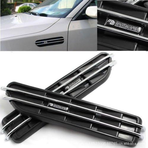 dilei 2x Car Body Side Vent Modified Shark Gills Decoration Sticker For MazdaSpeed Car CX-5