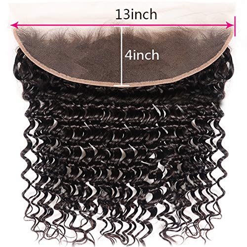 UNice-Hair-Brazilian-Deep-Wave-Lace-Frontal-Closure-13X4-Ear-to-Ear-Free-Part-Swiss-Lace-Frontal-100-Unprocessed-Brazilian-Virgin-Human-Hair-Natural-Color-14inch-frontal