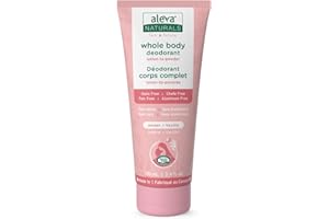 Aleva Naturals Whole Body Deodorant for Women, Lotion-to-Powder Formula, Aluminum-Free, Absorbs Moisture & Prevents Chafing, 