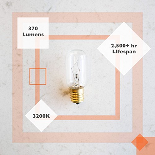 GoodBulb 40 Watt Microwave Bulb GE WB36x10003 - Microwave Light - Fits Most GE and Whirlpool Ovens - E17 Intermediate Base Bulb - 40 Watt 130 Volt Appliance Bulb (6 Pack) - Thumbnail 2