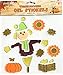 Nantucket Holiday Fall Gel Window Clings: Harvest, Pumpkin, Leaves, Flowers, Birds, Scarecrow Gel Decorations