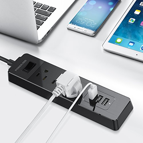 image for Poweradd Power Strip Surge Protector, Multi Outlets with Smart USB Por