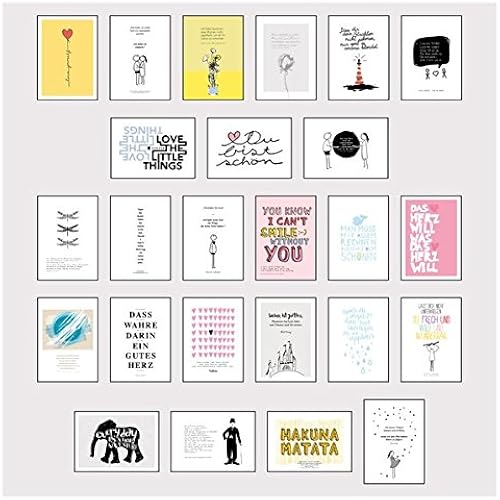Download Postkarten Box - Set mit 25 Detailverliebten und Hand designten hochwertigen Postkarten mit liebevollen Zitaten und Sprüchen PDF