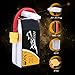 TATTU 14.8V 1300mAh LiPo Battery Pack 45C 4S with XT60 Plug for Nemesis 240 Mini Tweaker 180 Micro Quad LRC Freestyle V1 MXP180 Danaus Vortex FLIP 250S MINI FLIP RC Heli Airplane Drone FPV Quadcopter