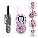 Qniglo Walkie Talkies for Kids 22 Channels Two Way Radio 3 Miles Long Range Kids Walkie Talkies, Best Gifts for 3-12 Years Kids (Camo Pink+Camo Green, 4 Pack)