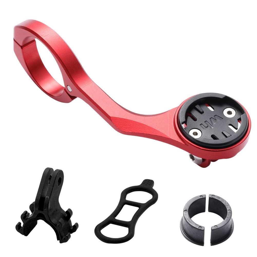 Dymoece Out Front Combo Mount, Bicycle Handlebar Mount for Wahoo Elemnt Bolt, Elemnt Mini, GoPro Camera and Bike Lights, Compatible Handlebar Sizes 31.8mm, 25.4mm (Red)