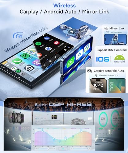 VECHTEL 8 Core Q-Snapdragon 4G+64G Android 15 Car Radio for Mercedes-Benz E-Class W211 S211/CLS Class C219 2005-2008, 9 Inch IPS Screen Tactile Carplay Android Car GPS WiFi DSP Bluetooth FM/RDS Camera