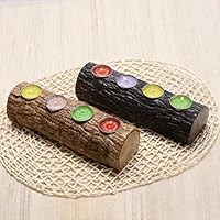 Villacera Handmade 10 Mango Wood Decorative Fireplace Log Holds