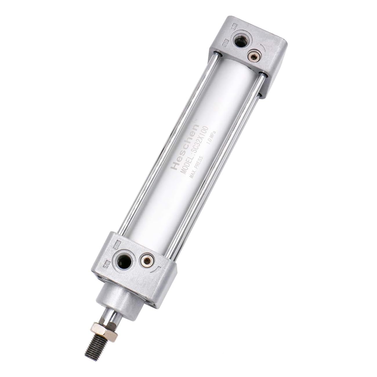 Heschen Pneumatic Standard Cylinder, SC 32-100, PT1/8'' Port, 32mm Bore, 100mm Stroke, Single Rod Double Action